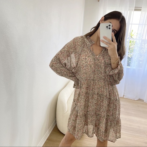 LAST • Brunching Floral Tunic Flowey Dress - Picture 3 of 10